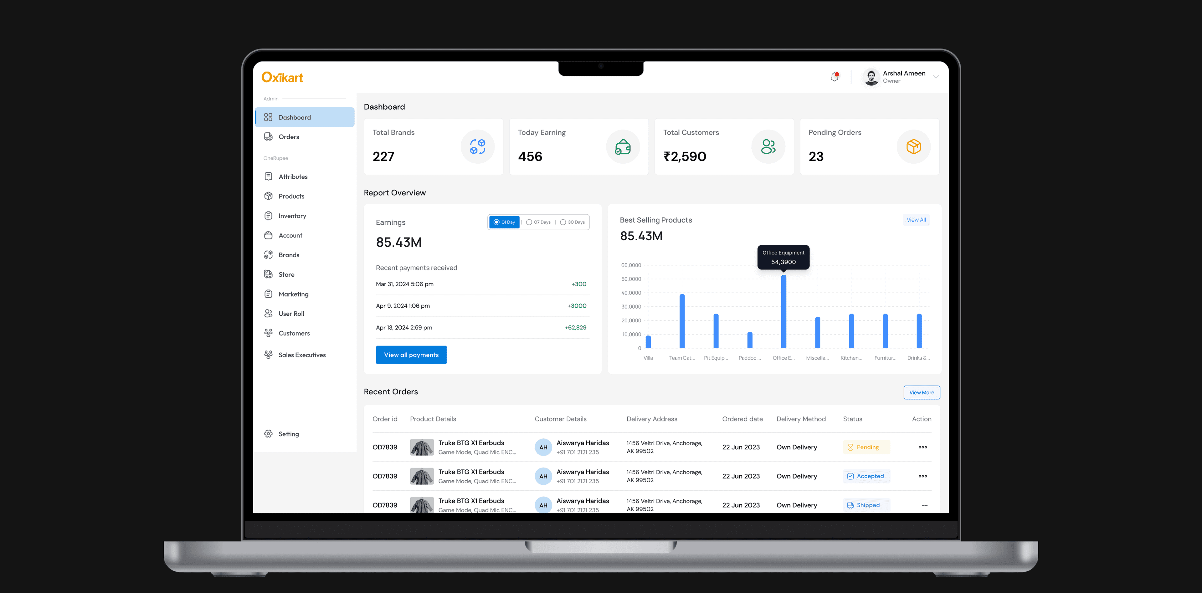 Oxycart Interface Scroll