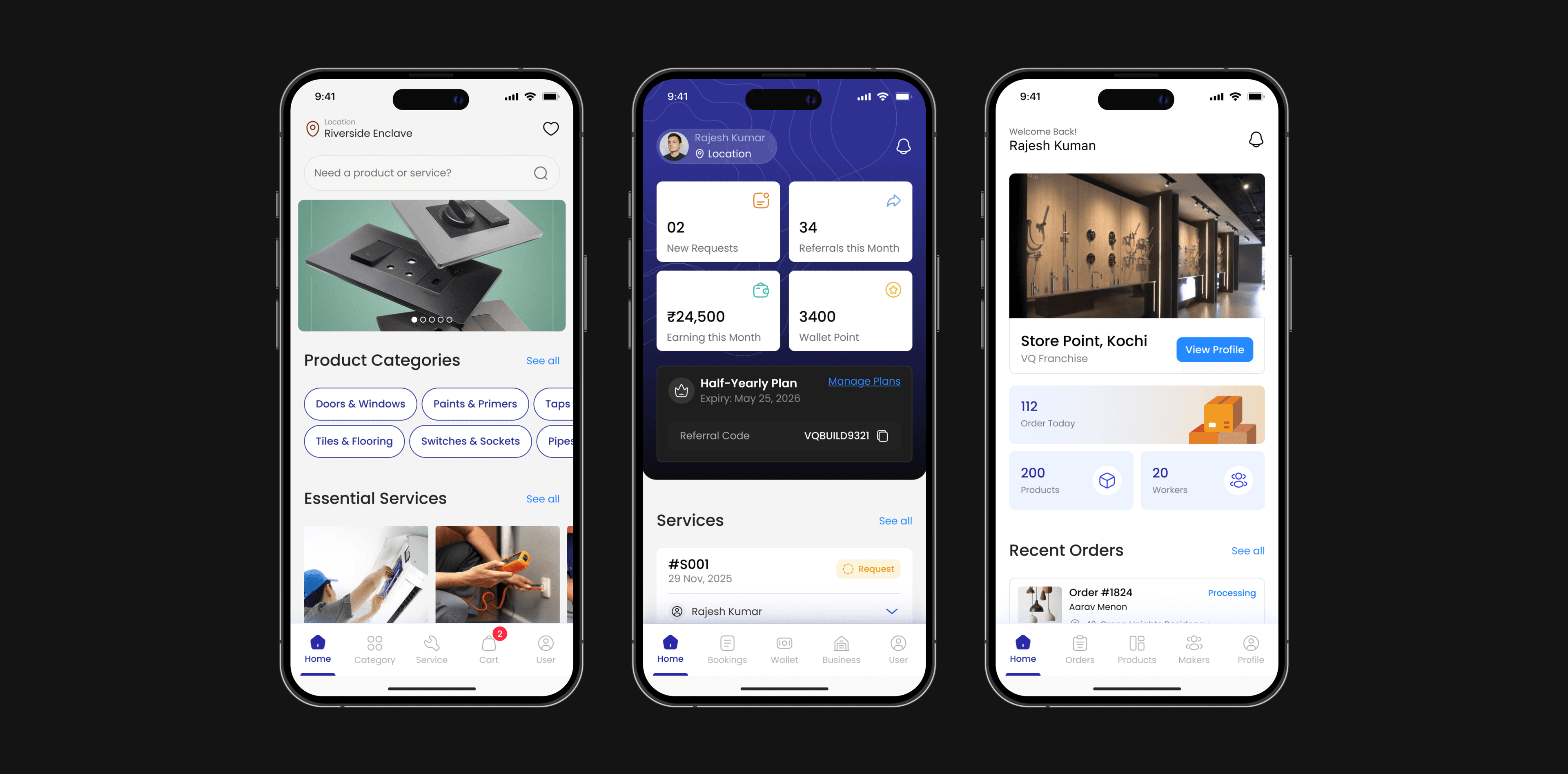 VQ Buildware Dashboard