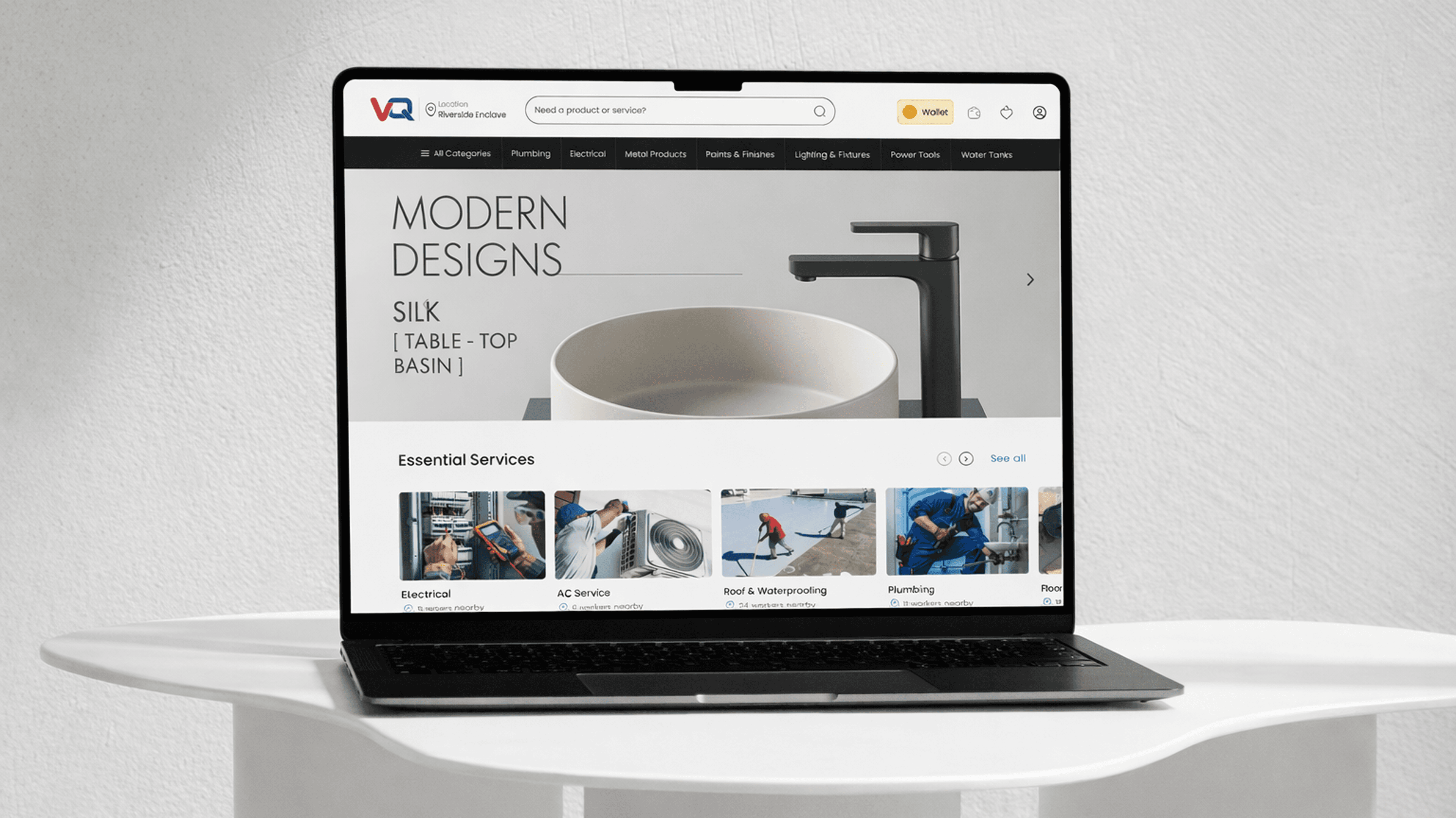 VQ Buildware Tablet Interface